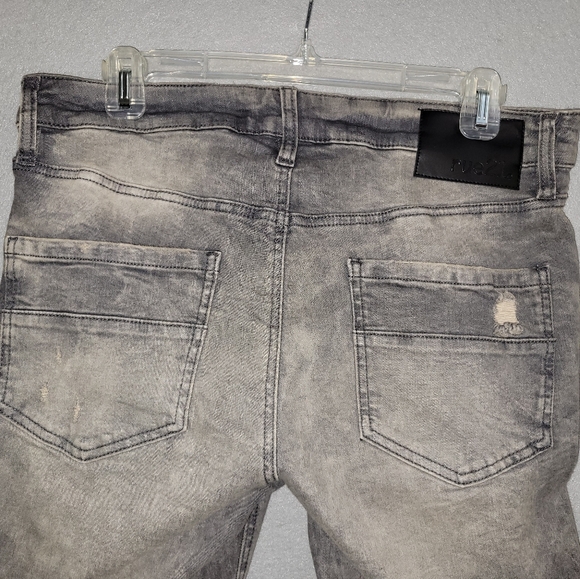 RUE 21 Men's Jeans Skinny Supreme Flex 30 x 32 Blue/Grey Distressed destroyed - Picture 6 of 10